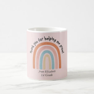 Aquarelle moderne Rainbow Teacher Merci Mug