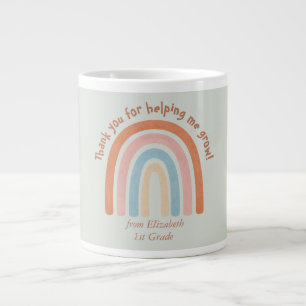 Aquarelle moderne Rainbow Teacher Merci Mug