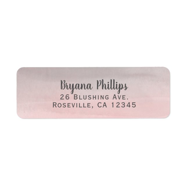 Aquarelle moderne rose et gris brillant Ombre (Devant)