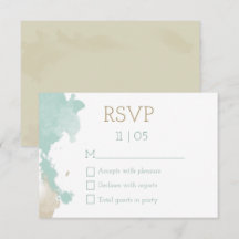 Aquarelle moderne Splashes Mariage RSVP