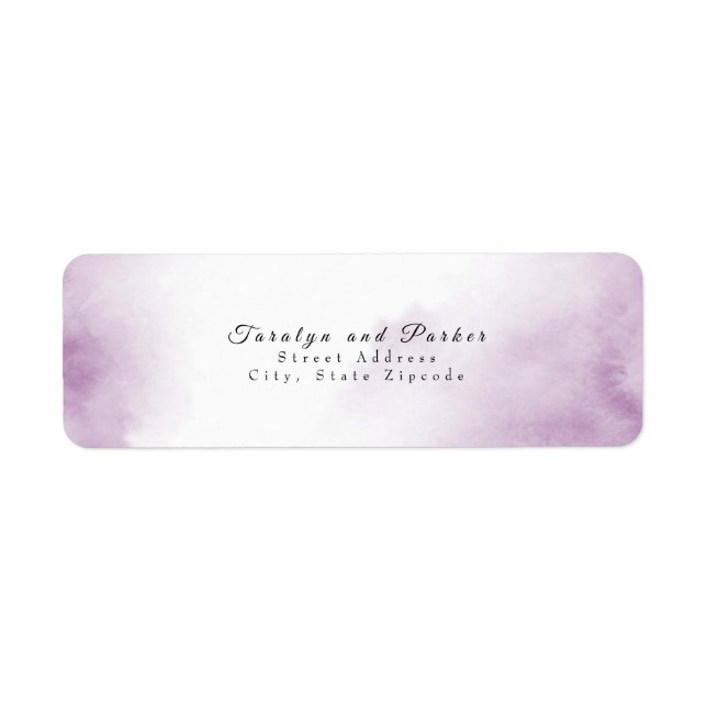 Aquarelle molle Plum Mauve Abstraite cadre (Devant)