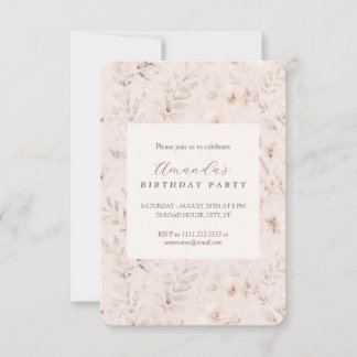 Aquarelle molle vert neutre invitation beige