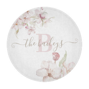 Aquarelle monogramme Planche à découper