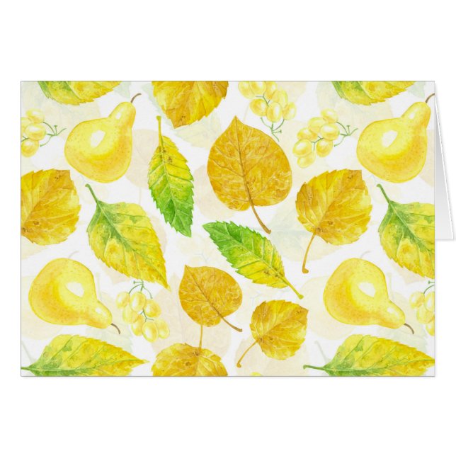 Aquarelle motif d'automne (Devant horizontal)