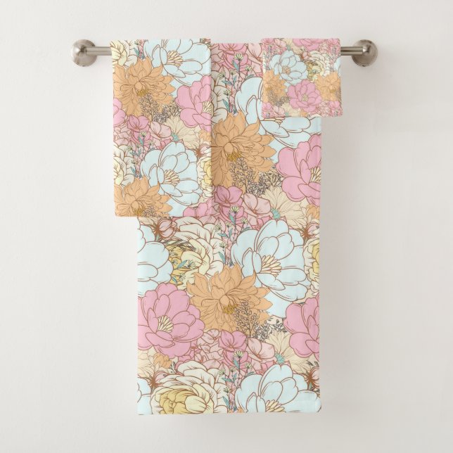 Aquarelle Motif floral coloré (En situation)