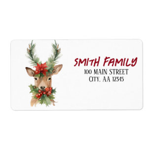 Aquarelle Noël rennes