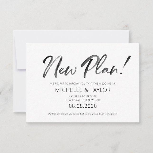 Aquarelle Nouveau plan Carte Changement de plan (Devant)