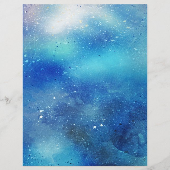 Aquarelle Nuit Ciel 2 Scbooking Papier d'embarcati (Devant)