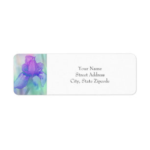Aquarelle numérique bleu violet iris