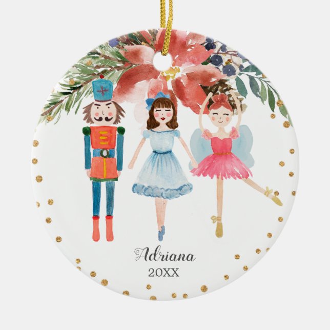 Aquarelle Nutcracker ornement (Devant)