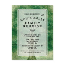Aquarelle Oak Tree Family Reunion Invitation