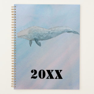 Aquarelle Ocean Blue Whale