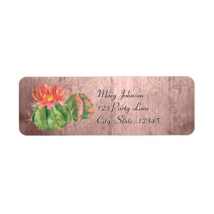 Aquarelle Orange Blooming Cactus