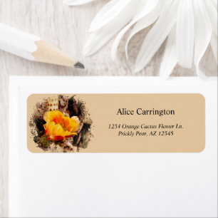 Aquarelle orange Pricket Pear Cactus