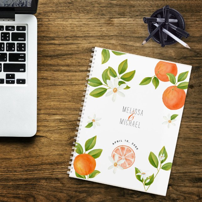 Aquarelle Oranges Citrus Orange Blosss Mariage (Watercolor Oranges Citrus Orange Blossoms Wedding Planner
)