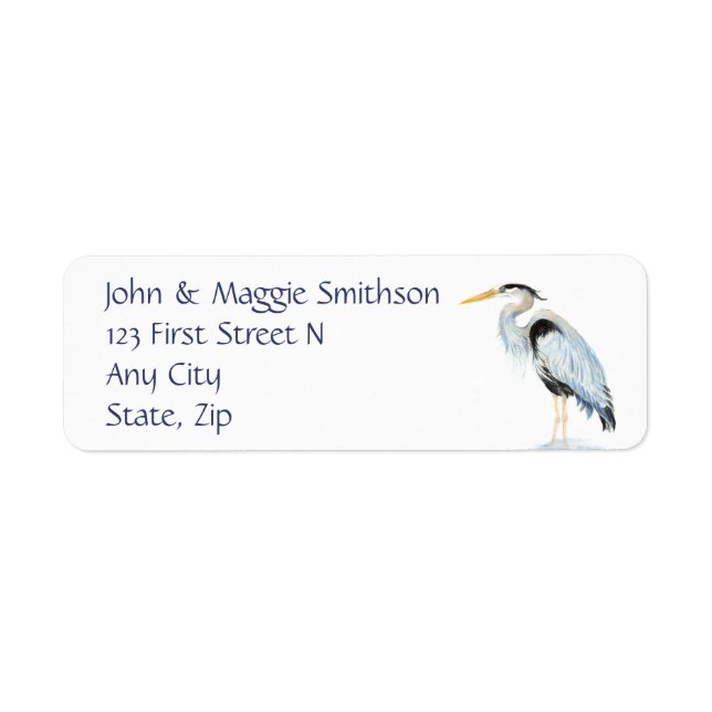 Aquarelle originale Great Blue Heron Bird (Devant)