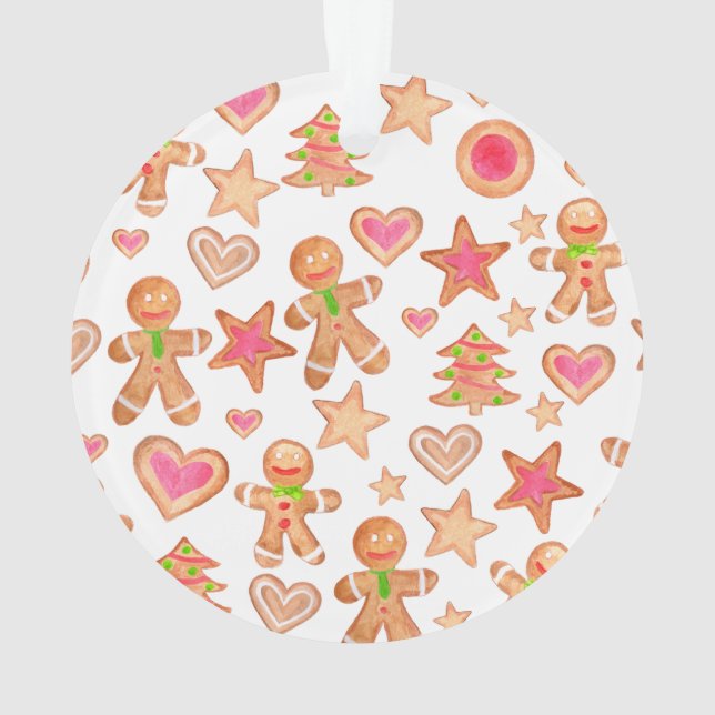 aquarelle pain d'épices de Noël cookies (dos)