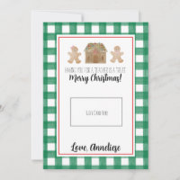 Aquarelle pain d'épices enseignant carte cadeau de