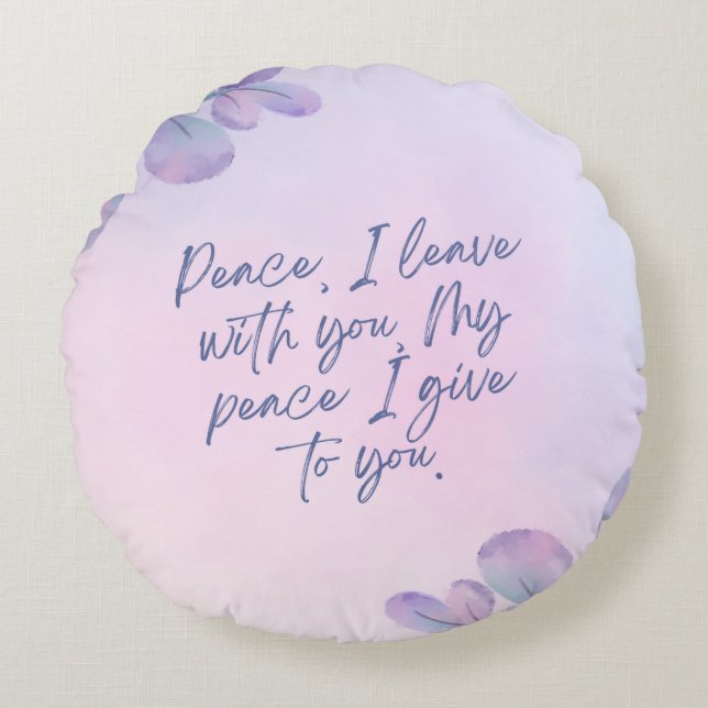 Aquarelle paisible Design Coussin Floral (Devant)
