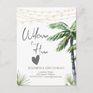 Aquarelle Palm, Faire-part de coeur