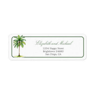 Aquarelle Palm Tree Élégant Mariage moderne chic