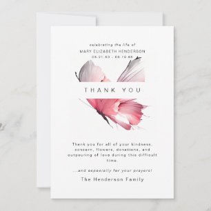 Aquarelle Papillon Bereavement Merci funéraire