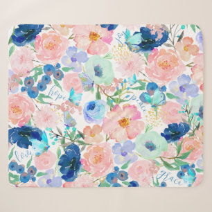 Aquarelle Papillon floral couverture de l'espoir