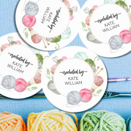 Aquarelle Pastel fil crocheté par étiquette