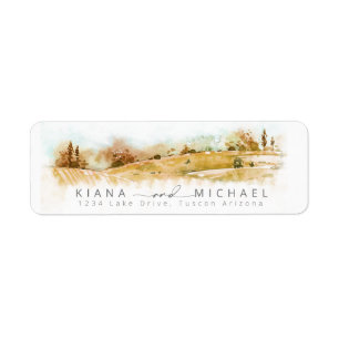 Aquarelle Paysage Mariage Automne Gold ID786