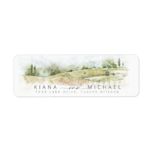 Aquarelle Paysage Mariage Sage Green ID786