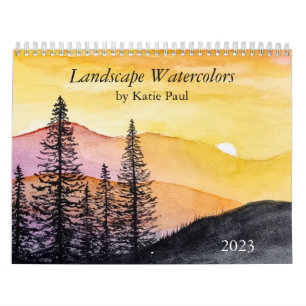 aquarelle paysage peintures murales calendrier