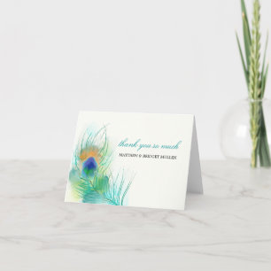 Aquarelle Peacock Merci