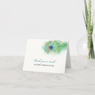 Aquarelle Peacock Merci