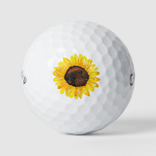 Aquarelle Peinte à la main Tournesol 2 balles de g
