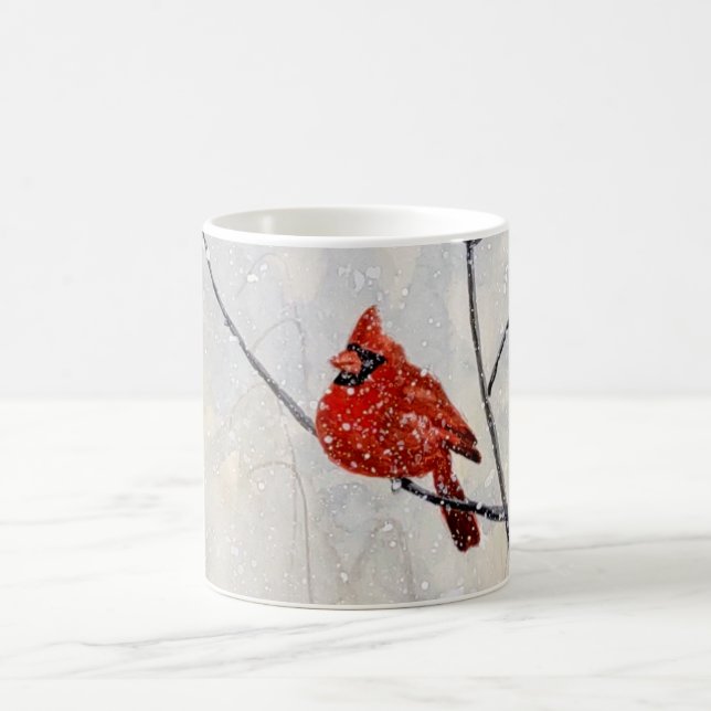 Aquarelle peinte cardinal Mug (Centre)