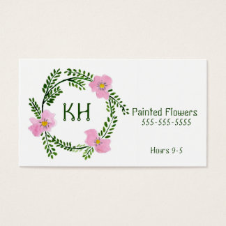 Aquarelle Peinte Florale Wreath, Fleurs Peintes