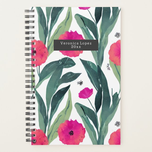 Aquarelle Pépites botaniques Motif floral (Devant)