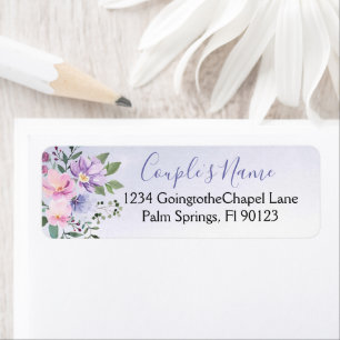 Aquarelle périphérique et rose Mariage floral