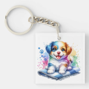 Aquarelle personnalisée Mutt Chien Chien Chien