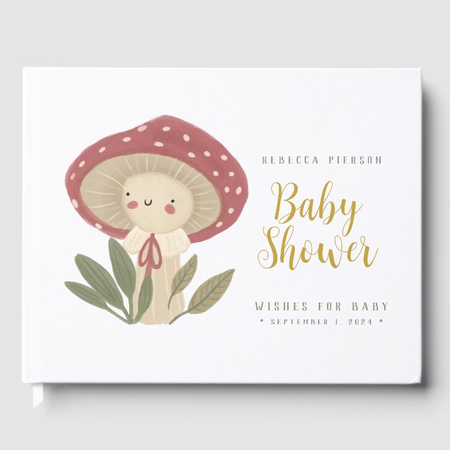 Aquarelle Petit champignon Livre d'invité (Recto)