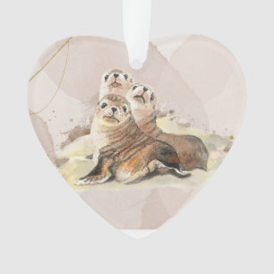 Aquarelle Phoque Animaux Faune Photo Lac