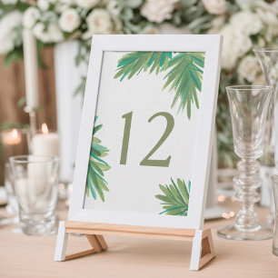 Aquarelle Pine Woods   Numéro de table Mariage