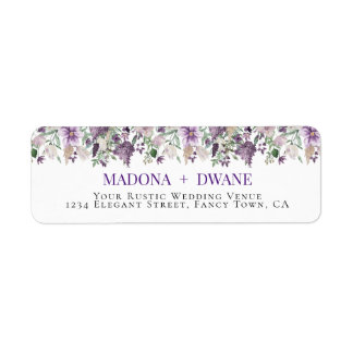 Aquarelle Plum et Lilac Flower