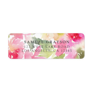 Aquarelle Poinsettia Adresse de retour de vacances