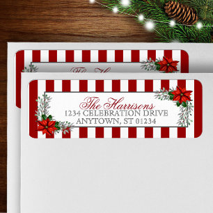 Aquarelle Poinsettias Noël