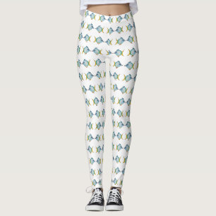 Aquarelle Poissons mignons Dessin Leggings personn