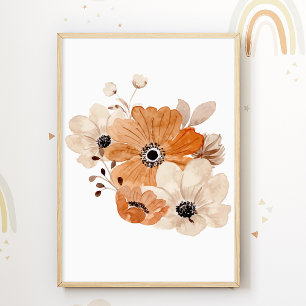 Aquarelle Poster Fleur Nature Kids Room Imprimer