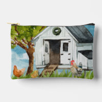 "Aquarelle Poulet Coop Imprimé Coupe Sac à coudre