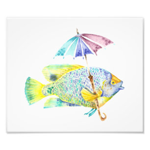 Aquarelle Rainbow Angel Poisson Photo Art Imprimer