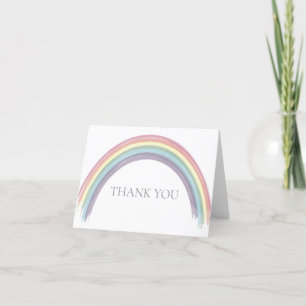 Aquarelle Rainbow Carte de remerciements